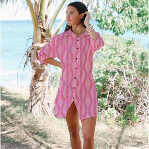 NWT Lexbreezy Maui Strong Aloha Button Down Dress XS